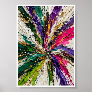 Impresión de arte abstracto de explosión de estrel