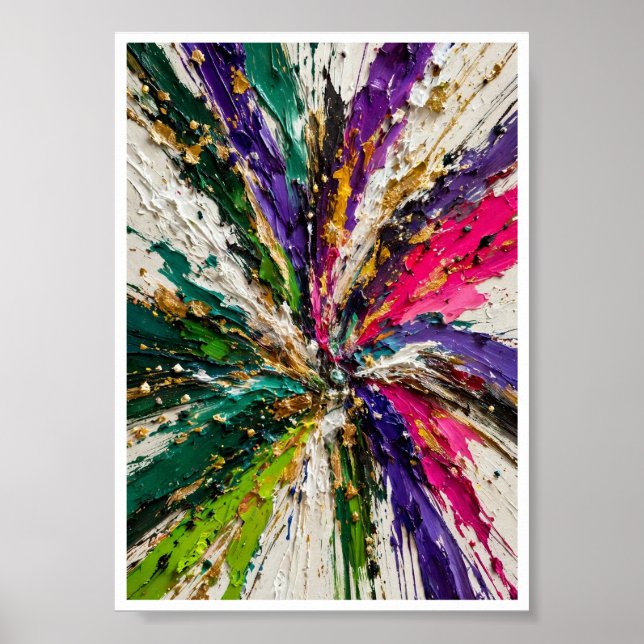 Impresión de arte abstracto de explosión de estrel (Frente)