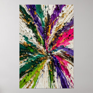 Impresión de arte abstracto de explosión de estrel