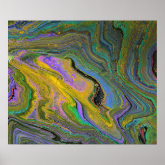 Impresión de arte abstracto de geoda vibrante de i