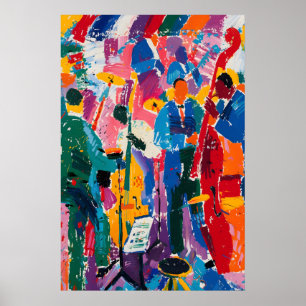 Impresión de Arte Abstracto de Jazz Inspirado en M