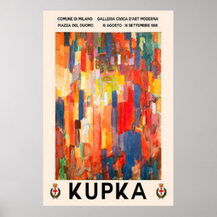 Impresión de arte abstracto de Kupka 1968 Exposici
