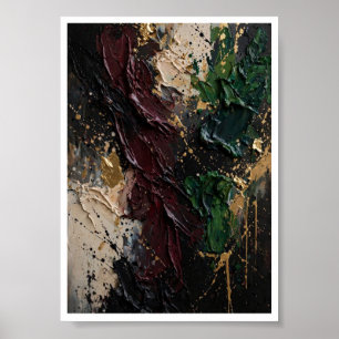 Impresión de arte abstracto de oro de medianoche d