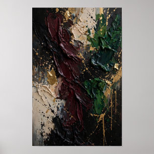 Impresión de arte abstracto de oro de medianoche d