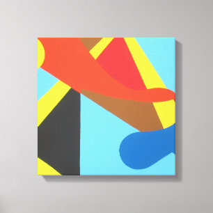 Impresión de arte abstracto turquesa brillante y a