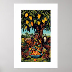 Impresión de arte africano