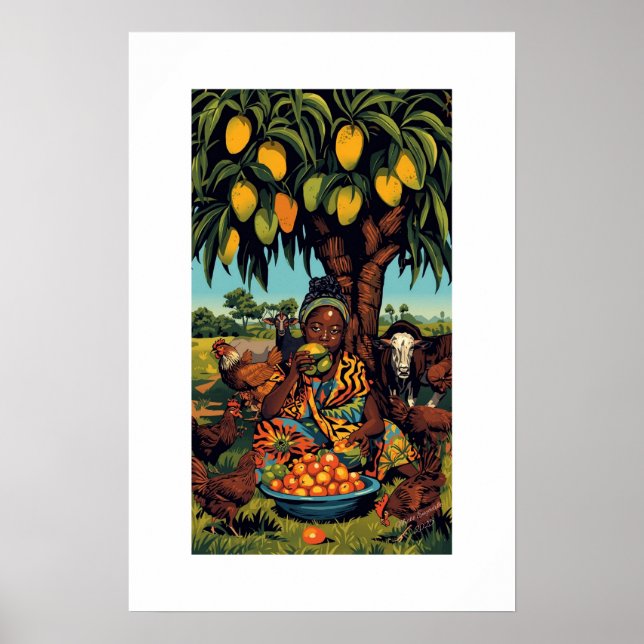 Impresión de arte africano (Frente)