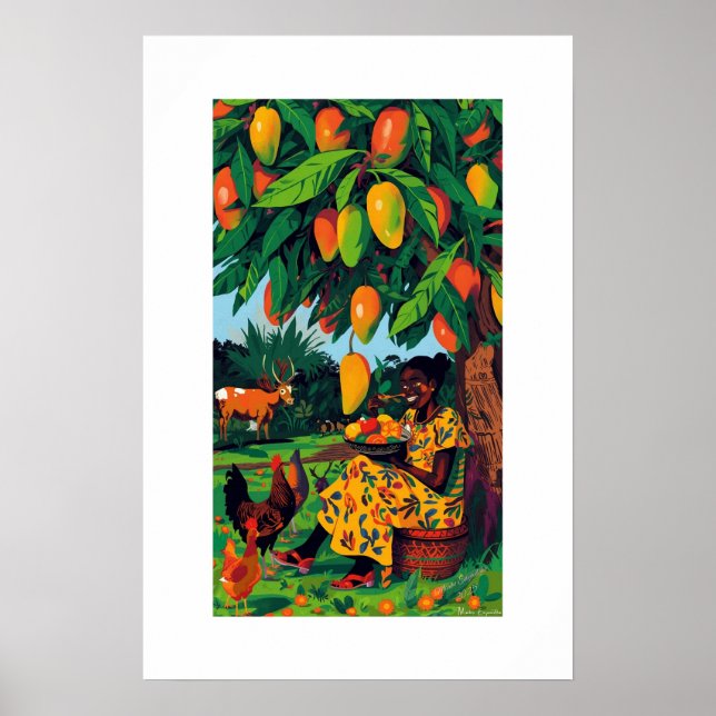 Impresión de arte africano (Frente)