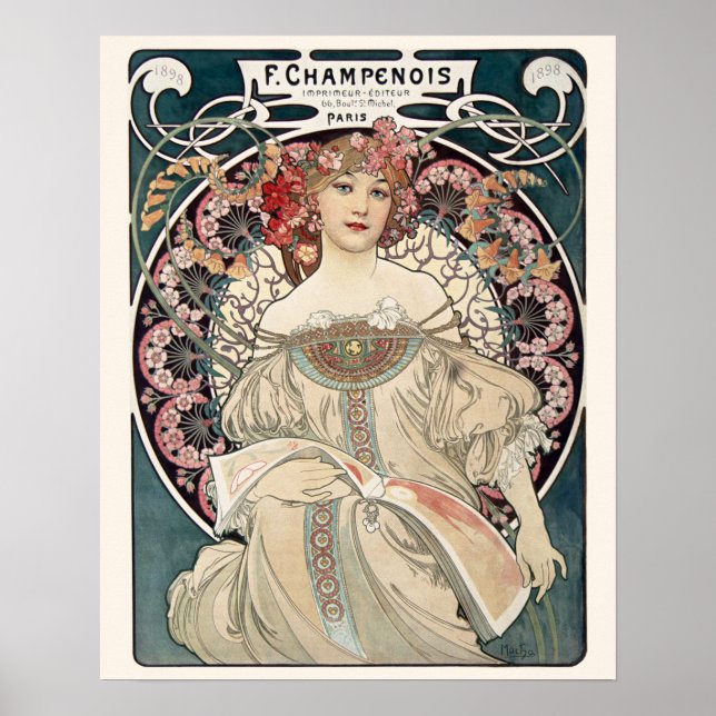 Impresión de arte Alphonse Mucha | Obra maestra de (Frente)