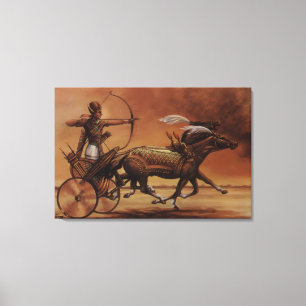 Impresión de Arte Antiguo Arquero de Carro Egipcio