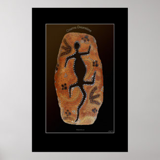 Impresión de arte australiano aborigen Goanna Liza