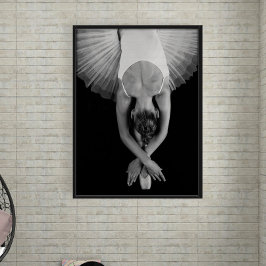 Impresión de arte Ballerina en blanco y negro