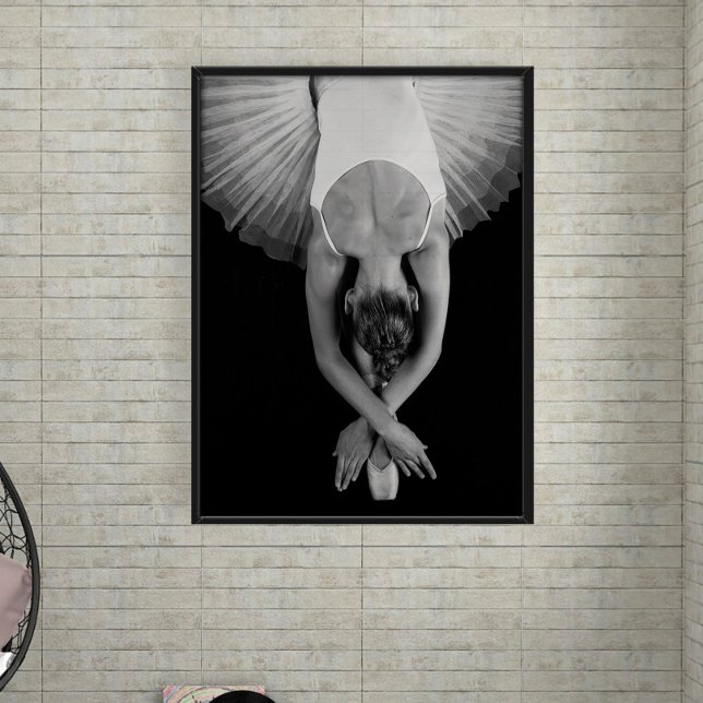 Impresión de arte Ballerina en blanco y negro (Subido por el creador)