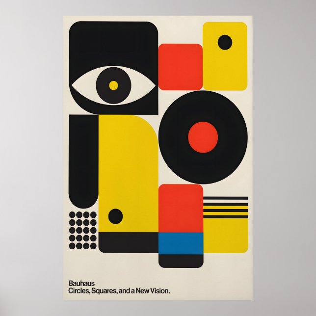 Impresión de arte Bauhaus geométrico moderno de me (Frente)