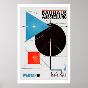 Impresión de arte Bauhaus Weimar 1923 Geométrico v