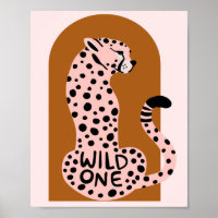 Impresión de arte Boho Pink Leopard Wild One