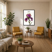 Impresión de Arte Botánico de Iris Barbudos