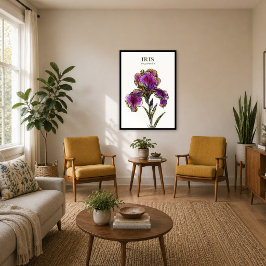 Impresión de Arte Botánico de Iris Barbudos