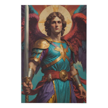Impresión de arte católico de canvas de St. Michae