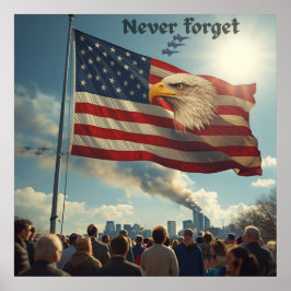 Impresión de arte conmemorativo del 9/11 Nunca olv