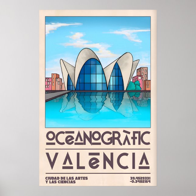 Impresión de arte costero de mediados de siglo, Va (Frente)