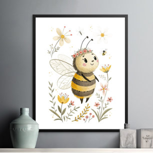 Impresión de arte de abejas