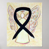 Impresión de arte de ángel de cinta de conciencia