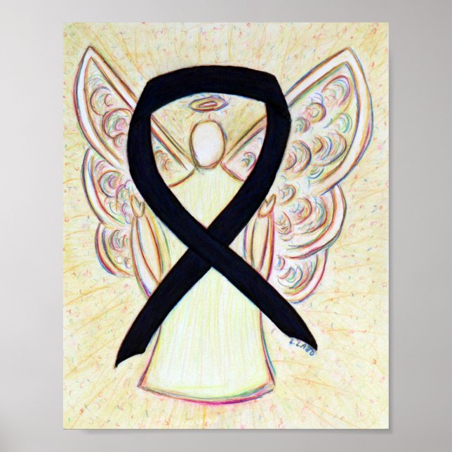 Impresión de arte de ángel de cinta de conciencia  (Frente)