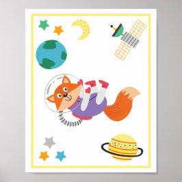 Impresión de arte de animales espaciales Koala