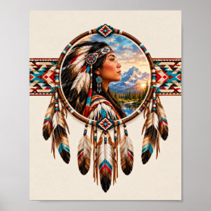 Impresión de arte de atrapasueños de la herencia n