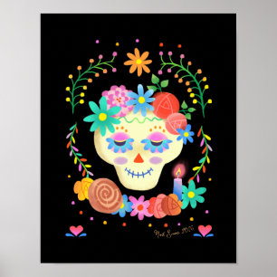 Impresión de arte de azucar Día de los Muertos