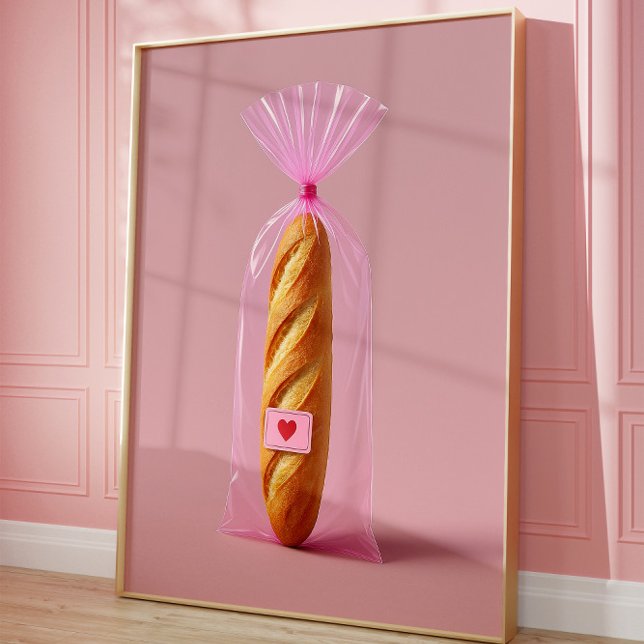 Impresión de arte de Baguette, acogedora cocina de (Trendy Bread art)