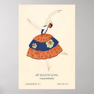 Impresión de arte de bailarina de los años 20 Moda