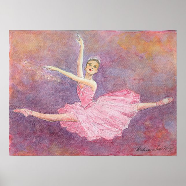 Impresión de arte de ballet de cemento de azúcar (Frente)