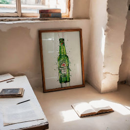 Impresión de Arte de Botella de Cerveza en Pared '