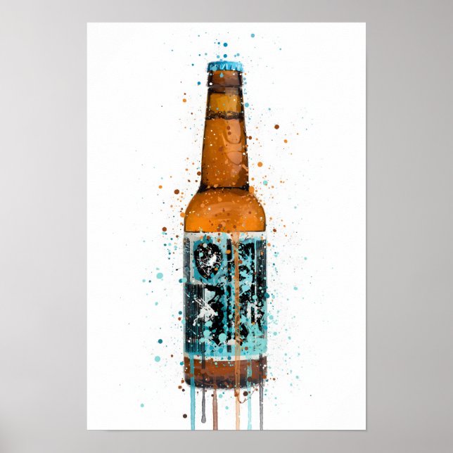 Impresión de Arte de Botella de Cerveza 'Rebel Reb (Frente)