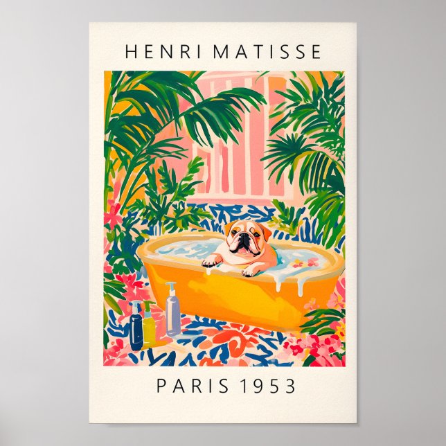 Impresión de arte de Bulldog inglés, impresión de  (Frente)