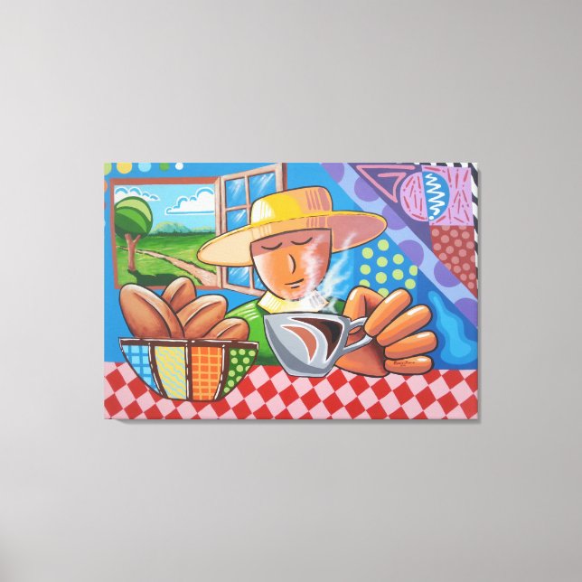 IMPRESIÓN DE ARTE DE CAFÉ SUDAMERICANO DE CANVAS (Anverso)