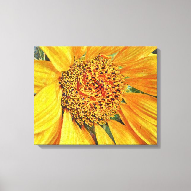 Impresión de arte de canvas de girasol amarillo (Anverso)