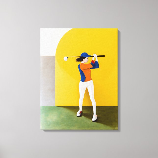 Impresión de arte de canvas de golfer (Anverso)