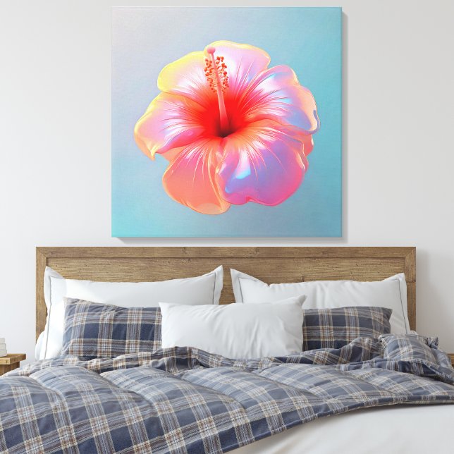 Impresión de arte de canvas de Hibiscus (Insitu(Dormitorio))