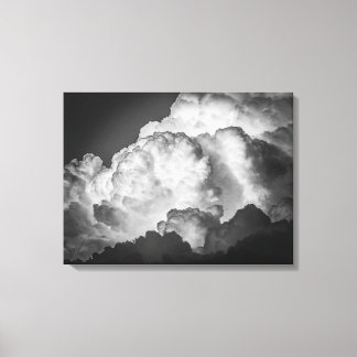 Impresión de arte de canvas de nubes onduladas neg
