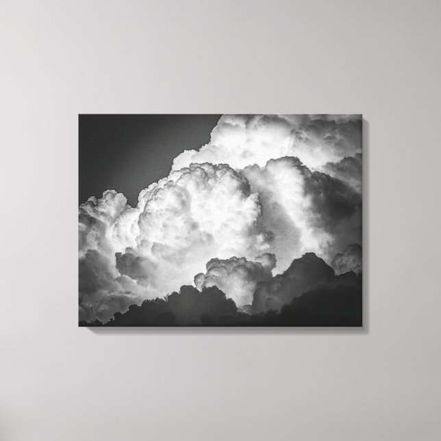 Impresión de arte de canvas de nubes onduladas neg (Anverso)