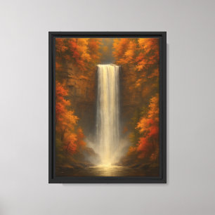Impresión de arte de canvas de otoño en cascada