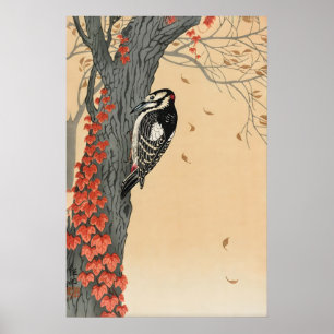 Impresión de arte de Carpintero Japonés Ohara Koso