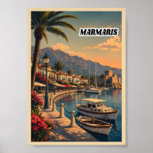 Impresión de arte de cartel de viaje vintage Marma