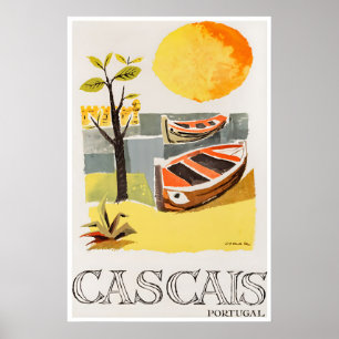 Impresión de arte de Cascais Portugal Póster de vi