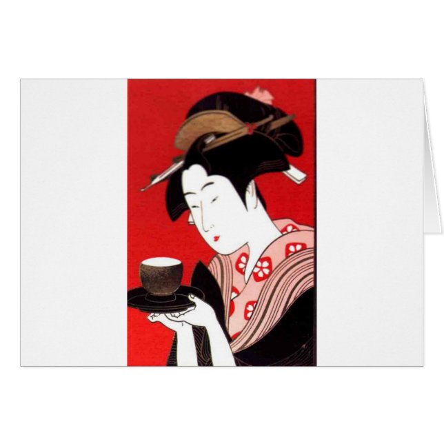 Impresión de arte de ceremonias de té Lady japones (Anverso (Horizontal))