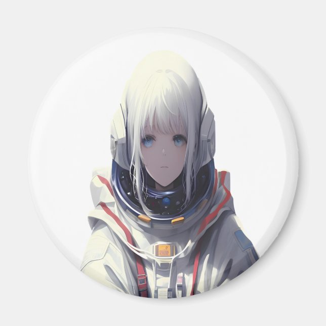 Impresión de arte de Chica espacial - Imán de aven (Frente)
