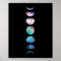 Impresión de arte de ciclo lunar óptico para pavo 